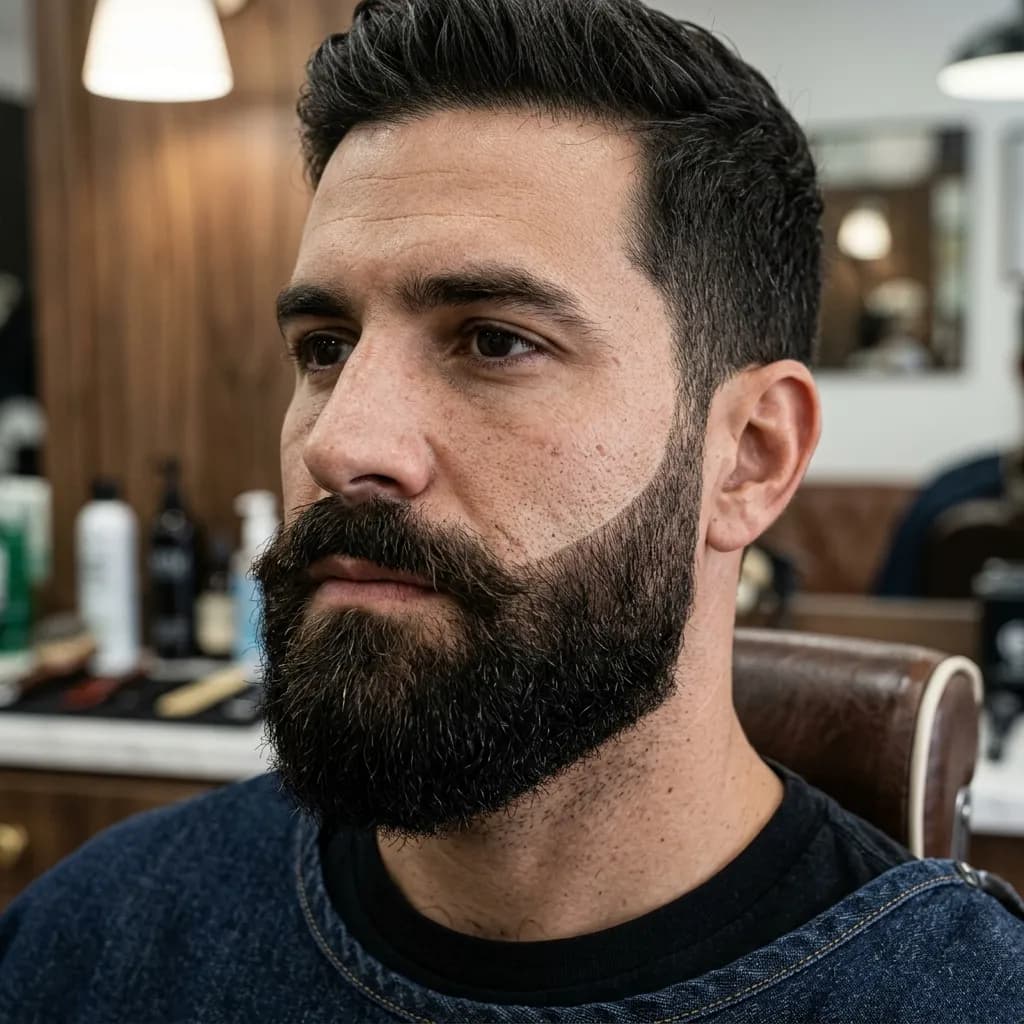 Well-groomed beard and mustache